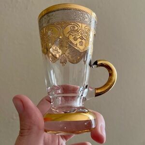 Set of 2 Gold Gilded Glasses
